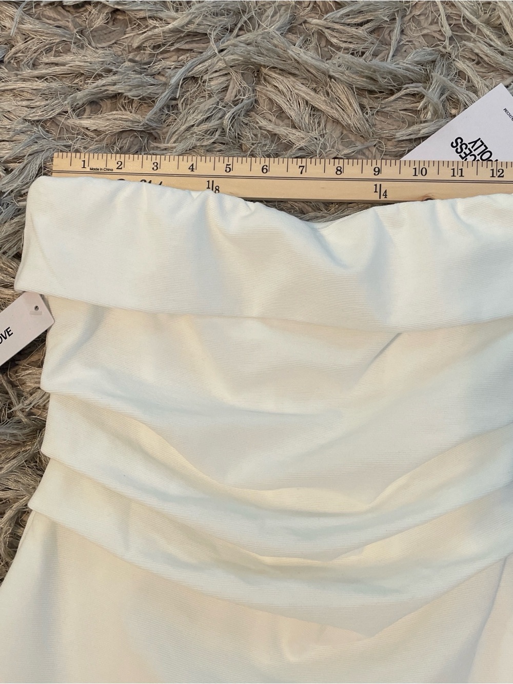 Princess Polly White Strapless Ruffled Hem Mini Dress - Picture 4 of 7